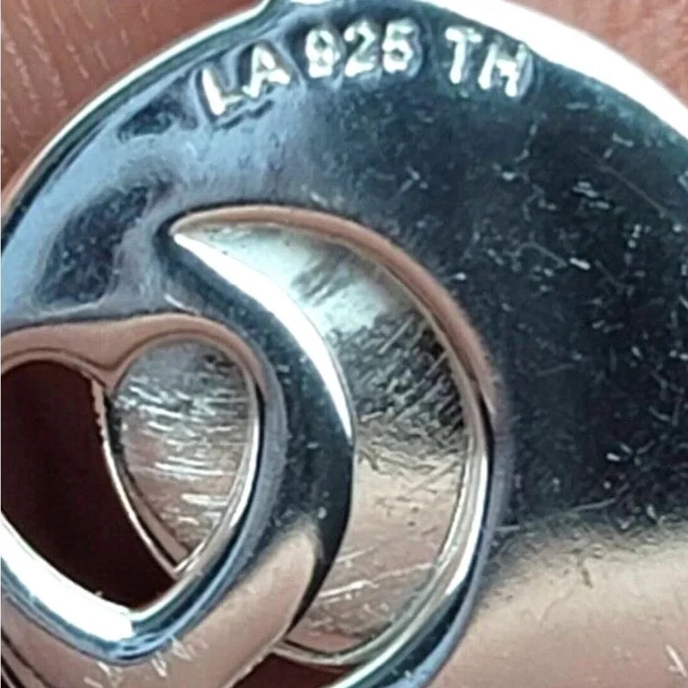LA rocks sterling silver I love you to the moon and back pendant necklace NWT